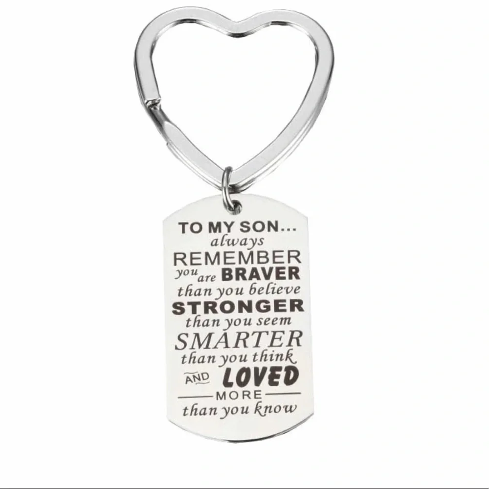 To My Son Beautiful Motivational Love Your Lil Keychain